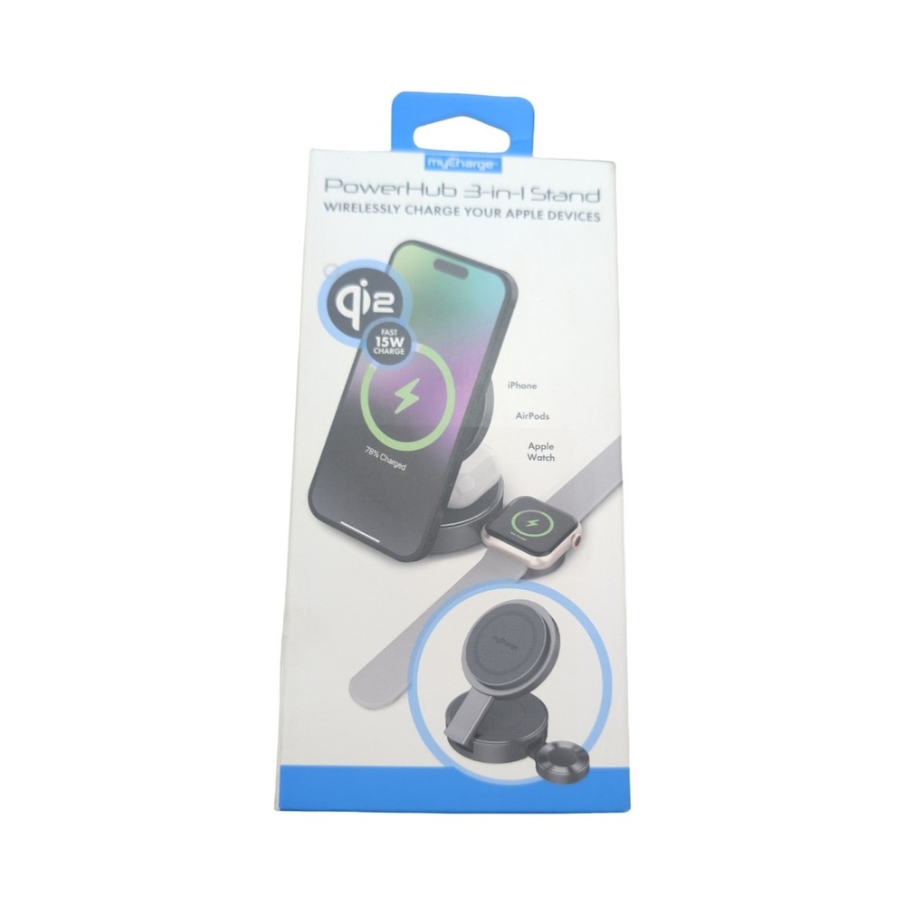 T5-X myCharge PowerHub 3-in-1 Stand Qi2 Wireless Charger w/ Magsafe ⬇️